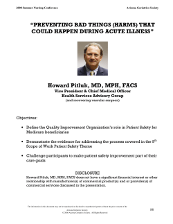 Preventing Bad Things That Could Happen During Acute Illness