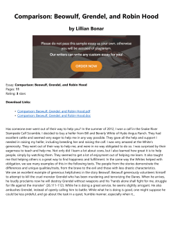 Comparison: Beowulf, Grendel, and Robin Hood