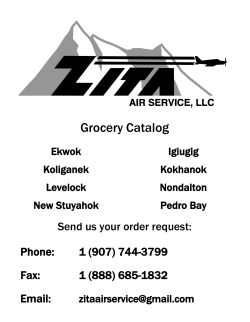 Our Catalog - Zita Air Service, LLC