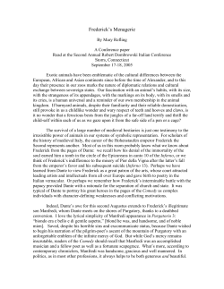 Frederick`s Menagerie - Fordham University Faculty