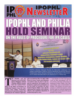IPOPHL and PHILJA Hold Seminar on the Rules of Procedure for