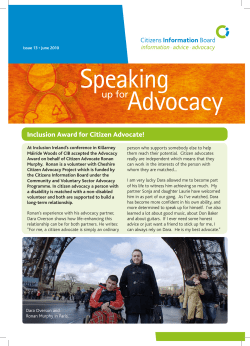 Speaking up for Advocacy - Citizens Information Board