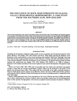 The influence of rock mass strength on glacial valley cross‐profile