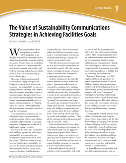 power tools The Value of Sustainability Communications Strategies