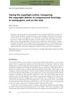 Taking the copyfight online: Comparing the