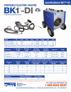 Equipment Specifications