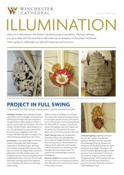 project in full swing - Winchester Cathedral