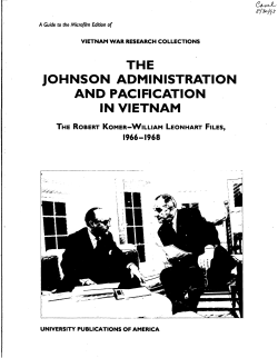 Johnson Administration and Pacification in Vietnam