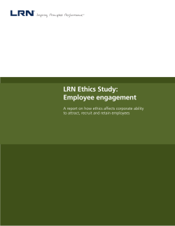 LRN Ethics Study: Employee engagement