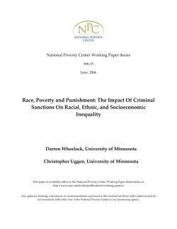 Outline of Book Chapter &ndash; Crime, Criminal Punishment and