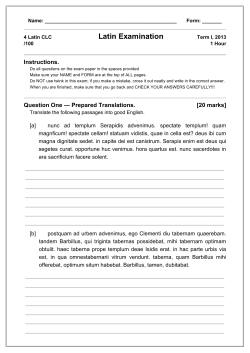 Latin Examination