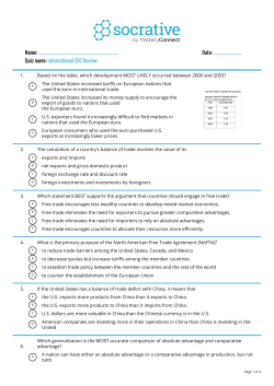 Quiz name: International EOC Review