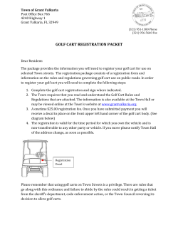 golf cart registration packet - the Town of Grant
