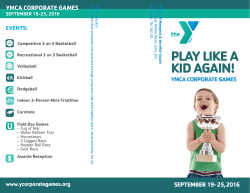 PLAY LIKE A KID AGAIN! YMCA CORPORATE GAMES