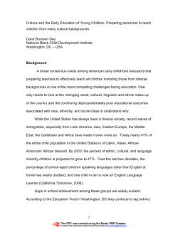 1 Culture and the Early Education of Young Children