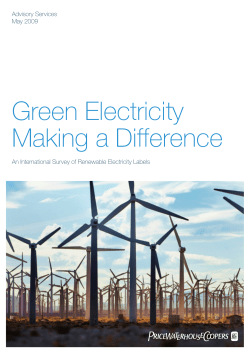 Green Electricity Making a Difference