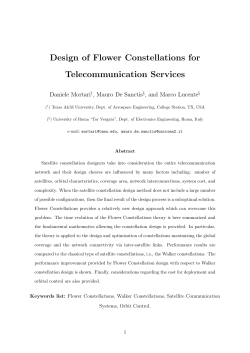 Design of Flower Constellations for Telecommunication Services