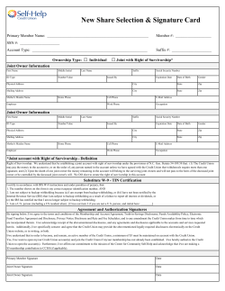 Personal Share Application - Self