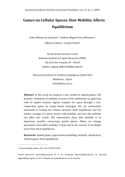 Games on Cellular Spaces: How Mobility Affects - INPE