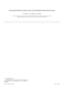 Incremental Motion Learning with Locally