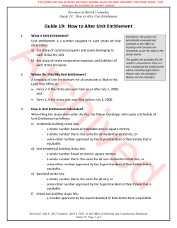 Guide 19: How to Alter Unit Entitlement
