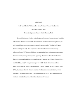 ABSTRACT Body and Mind of Violence: The Early Works of Bernard
