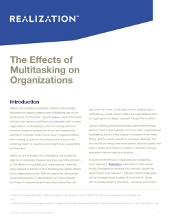 The Effects of Multitasking on Organizations