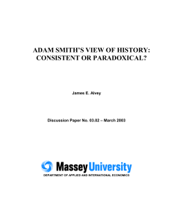 Adam Smith`s View of History