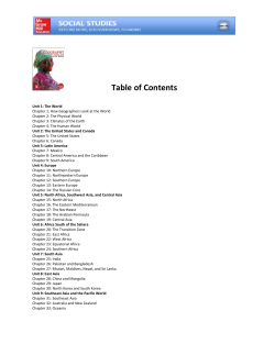 Geography: The Human and Physical World TOC