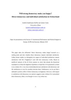 Satisfied with what? Direct democracy and individual satisfaction in