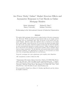 Are Prices `Sticky` Online? Market Structure Effects and Asymmetric