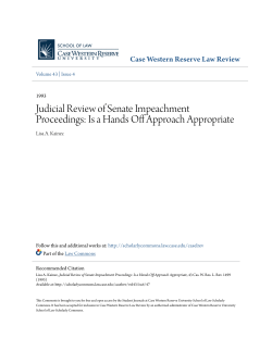 Judicial Review of Senate Impeachment Proceedings: Is a Hands