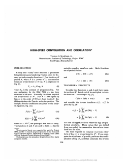 High-Speed Convolution and Correlation