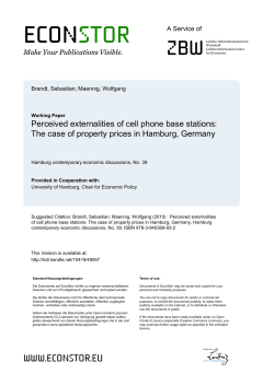 Perceived externalities of cell phone base stations