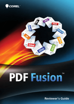 Corel PDF Fusion Reviewer`s Guide