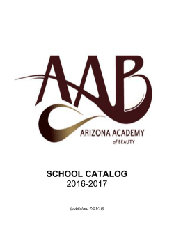 school catalog - Arizona Academy of Beauty