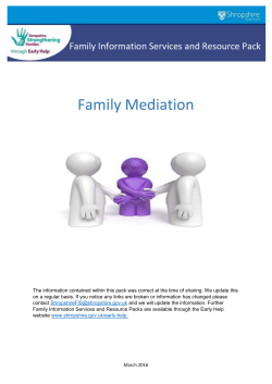 Family Mediation - Shropshire Council