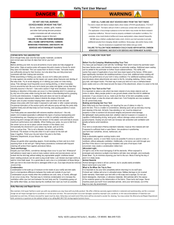Kelty Tent User Manual