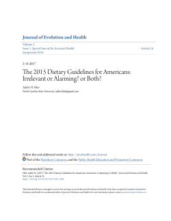 The 2015 Dietary Guidelines for Americans: Irrelevant or Alarming