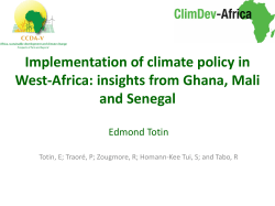Implementation of climate policy in West