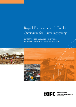 IFC-World Bank Typhoon Yolanda Response RECOvER report