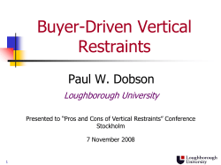 Buyer-Driven Vertical Restraints