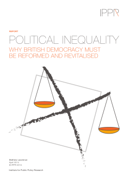 Political inequality: Why British democracy must be reformed