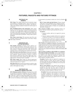 Chapter 4 - Fixtures Faucets and Fixture Fittings