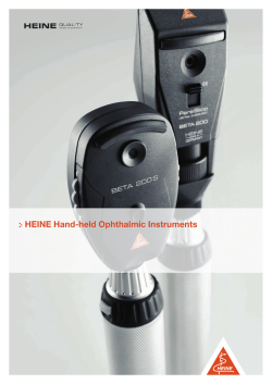 Brochure Hand-held Ophthalmic Instruments