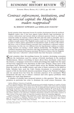 Contract enforcement, institutions, and social capital: the Maghribi