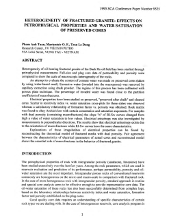 1995: Heterogeneity of Fractured Granite: Effects on Petrophysical