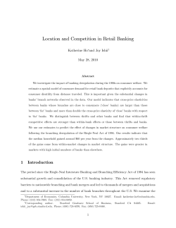Location and Competition in Retail Banking