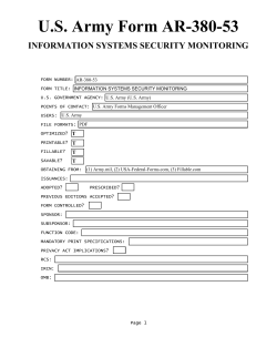 US Army Form AR-380-53