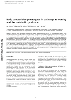 Body composition phenotypes in pathways to obesity